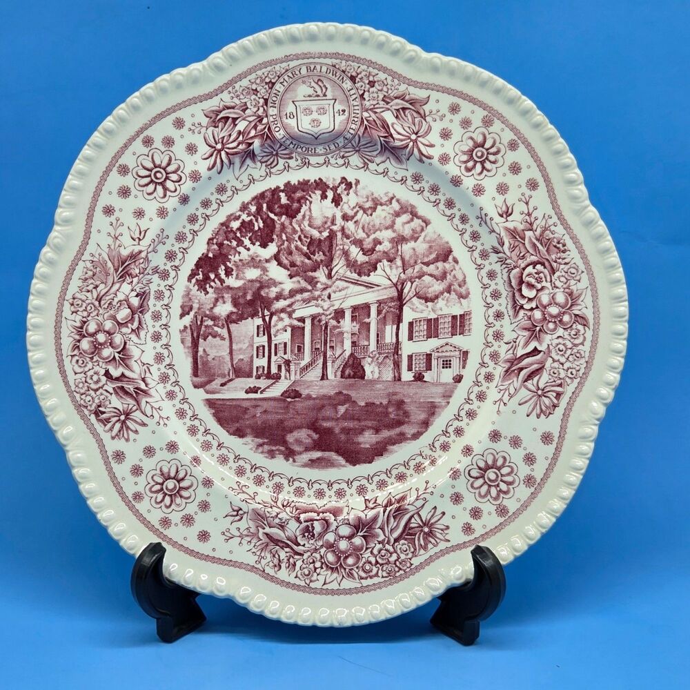 Mary Baldwin College Wedgwood China Plate Administration Building Marked